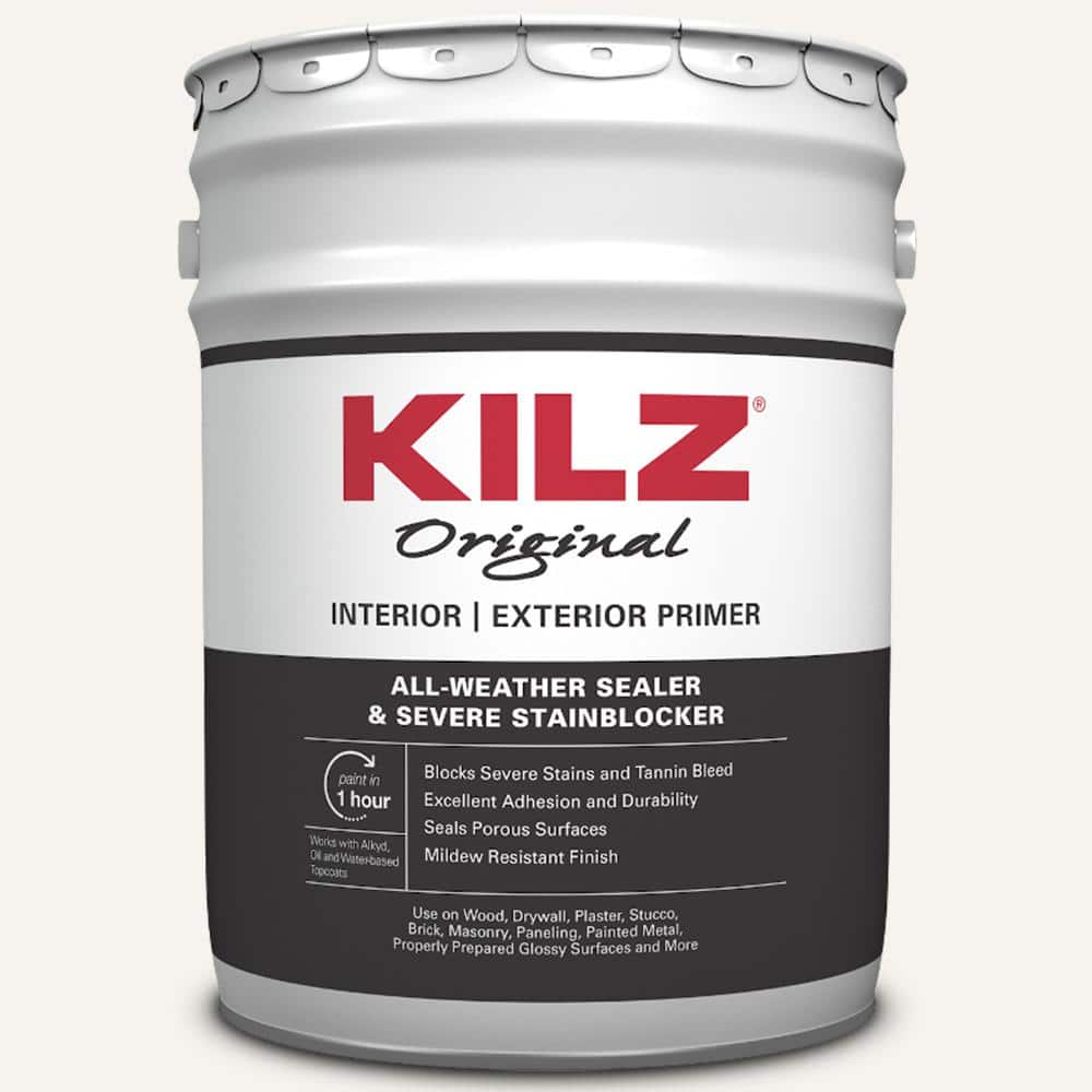 KILZ Original 5 gal. White Oil-Based Interior and Exterior Primer ...