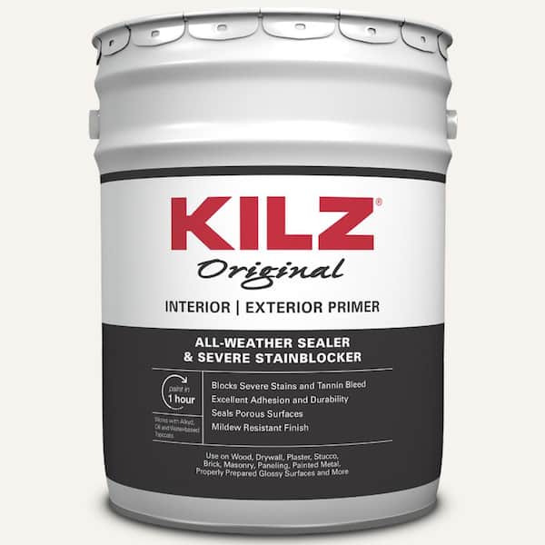 KILZ Original 5 gal. White Oil-Based Interior and Exterior Primer, Sealer, and Stain Blocker