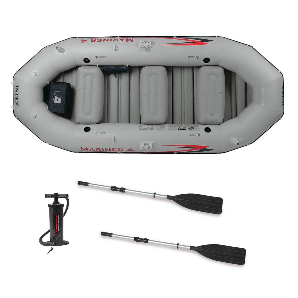 UPC 078257315048 product image for Mariner 4-Person Inflatable River Lake Dinghy Boat and Oars Set | upcitemdb.com