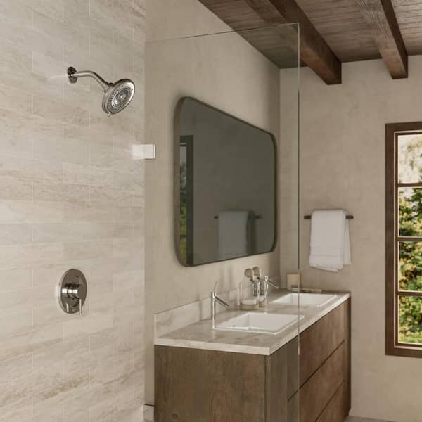 Nebia Merced 5-Spray Patterns 5.3 in. Wall Mount Water Savings Fixed Shower Head 1.5 GPM in Chrome