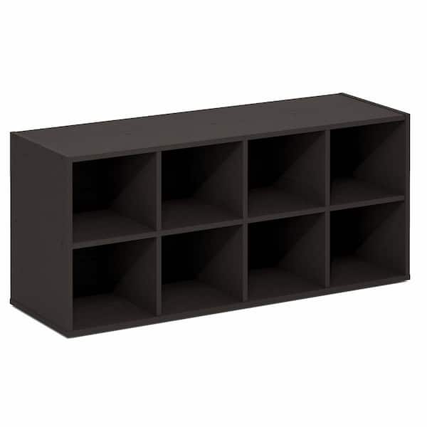 15.6 in. H 8-Pair White Wood Shoe Rack