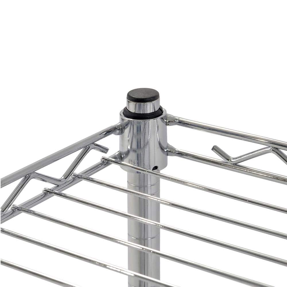 Chrome 3-Tier Steel Wire Shelving Unit for Kitchen and Garage