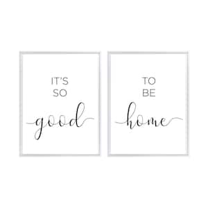 It's So Good To Be Home Framed Canvas Wall Art - 16 in. x 24 in. Each, by Kelly Merkur 2-Piece Set White Frames