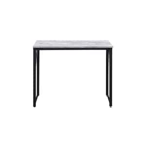 Zaidin 35 in. Weathered White and Black Writing Desk