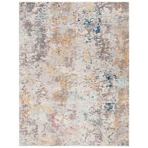 Madison Grey/Gold 10 ft. x 14 ft. Geometric Abstract Area Rug