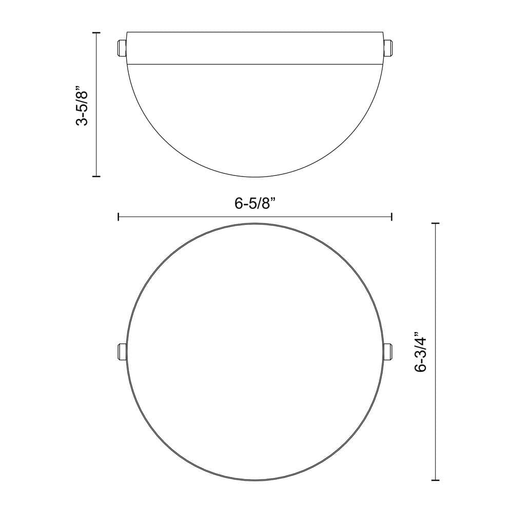 Matte Black and White LED Flush Mount Sconce