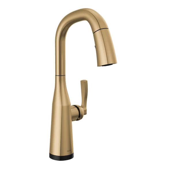Delta Stryke Gold Touch2O with Touchless Technology Single Handle Bar Faucet in Champagne Bronze
