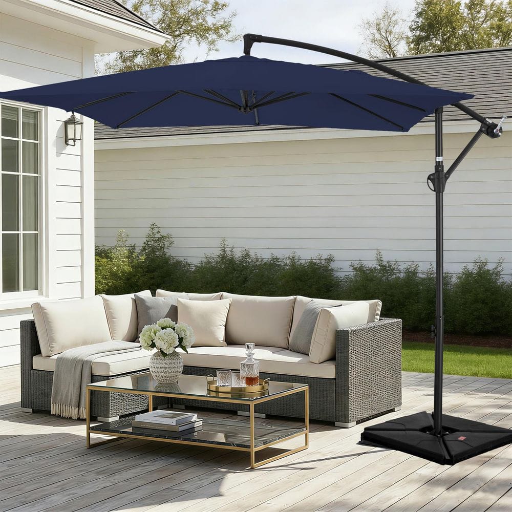 belham living 8.2 ft square patio umbrella 8' Rio Single Vented Market tall and has a clearance of 6 ft 8' x 8' Square Sunbrella