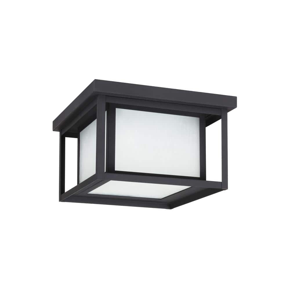 Hunnington Black 2-Light Outdoor Flush Mount price history on PriceWatchPro