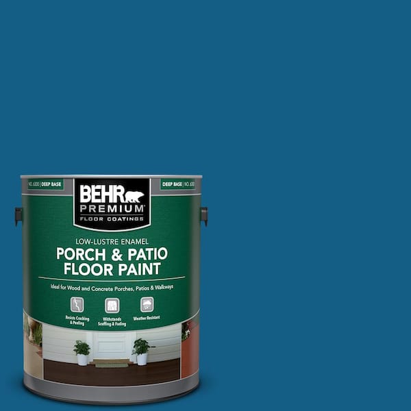 1 gal. #S-H-550 Sapphire Sparkle Low-Lustre Enamel Interior/Exterior Porch and Patio Floor Paint