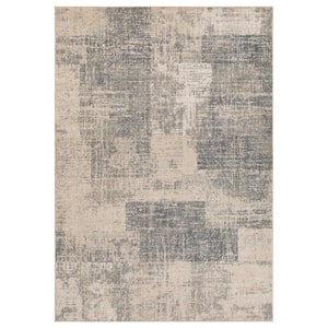 Alpine 2 ft. X 3 ft. Light Blue Abstract Area Rug