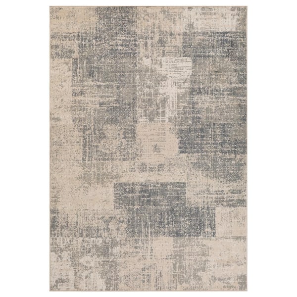 Amer Rugs Alpine Cel Light Blue 6 ft. 7 in. x 9 ft. Abstract Polypropylene Area Rug