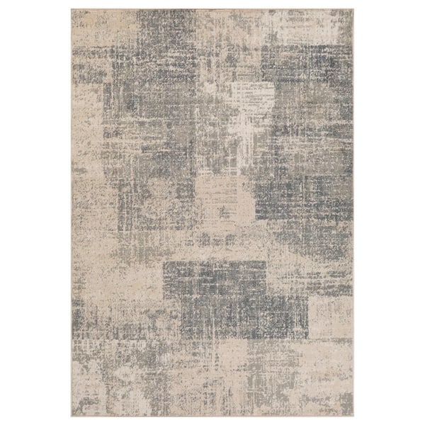 Amer Rugs Alpine 9 x 12 Light Blue Abstract Pattern Area Rug for High Traffic Living Room Dining Room Bedroom