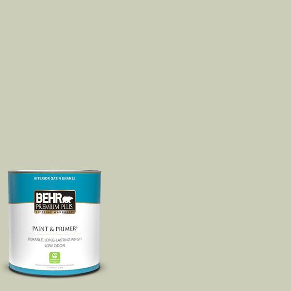 BEHR PREMIUM PLUS 1 qt. S3802 Morning Zen Satin Enamel Low Odor