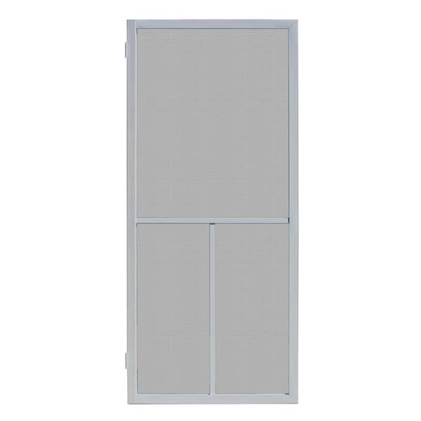 Unique Home Designs 36 in. x 80 in. Ventura Grey Outswing Metal Hinged Screen Door