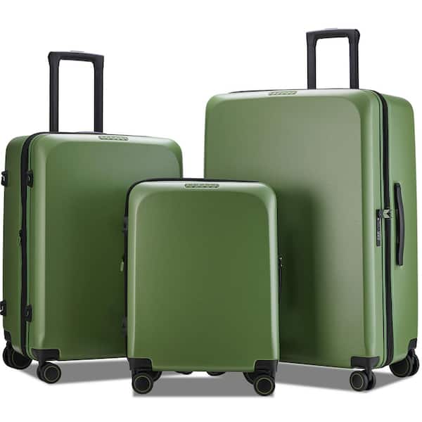 Hardside Suitcase with Wheels, Lightweight Away Luggage Set, 3-Piece Set,  Navy 