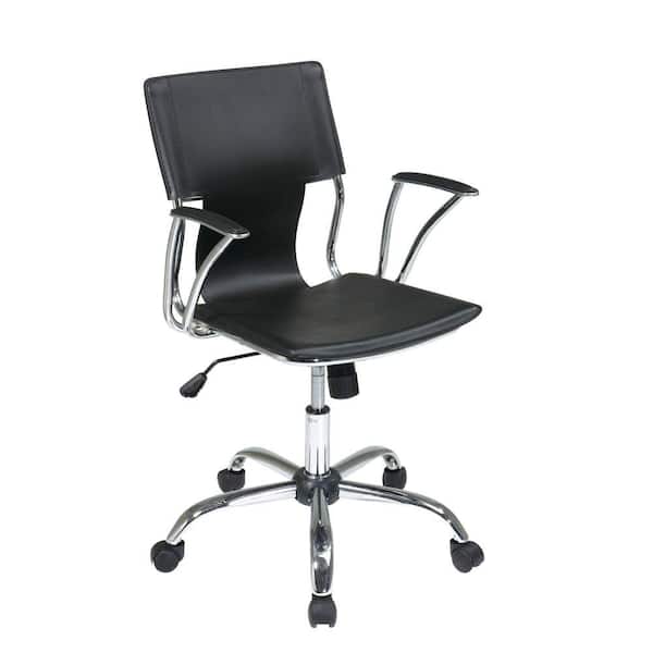 OSP Home Furnishings Dorado Black Vinyl Office Chair