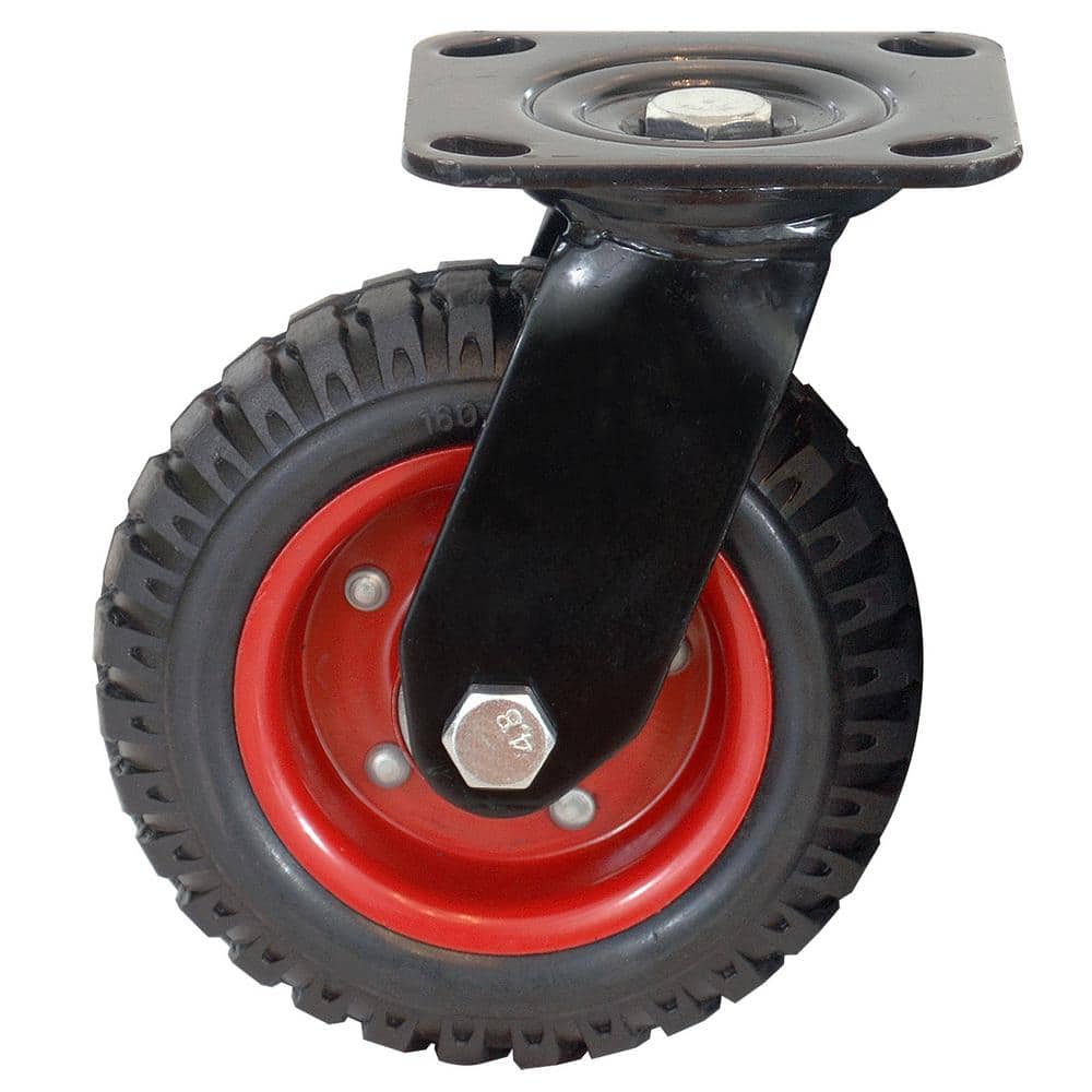 Industrial furniture swivel metal castors casters wheels 8,9 cm graphite circle 