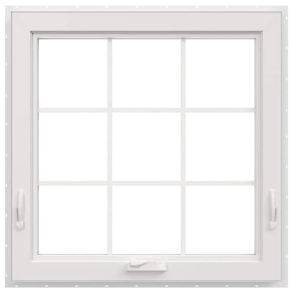 JELD-WEN 35.5 in. x 35.5 in. V-4500 Series White Vinyl Awning