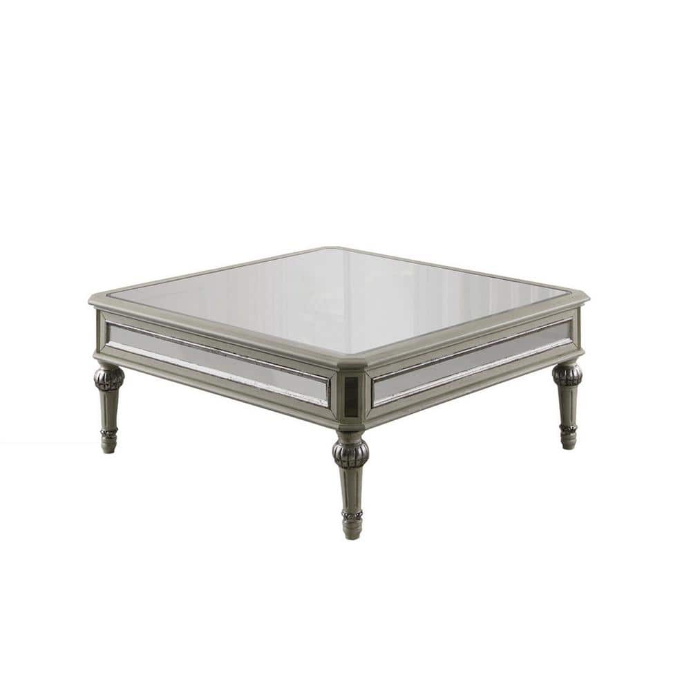 Robinson Antique Cream Mirrored Square 40 in. Coffee Table