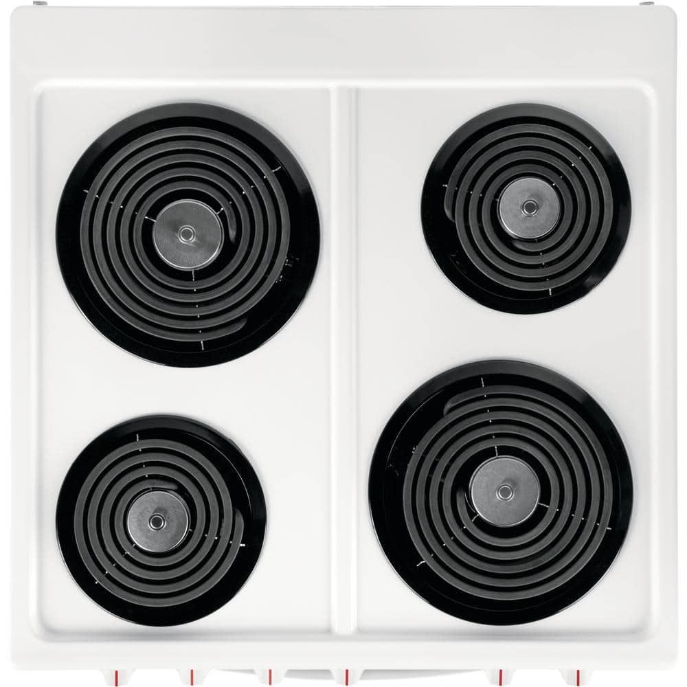 24-inch White Porcelain-Enamel Freestanding Electric Range