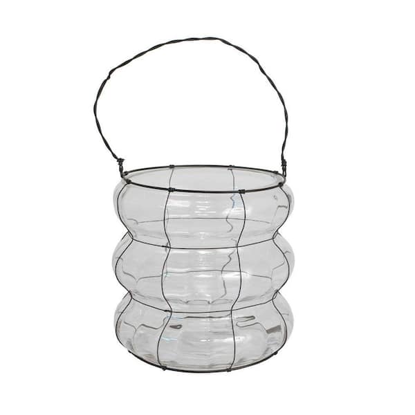 Home Decorators Collection Meredith Clear 8 in. W Hurricane Candle Holder