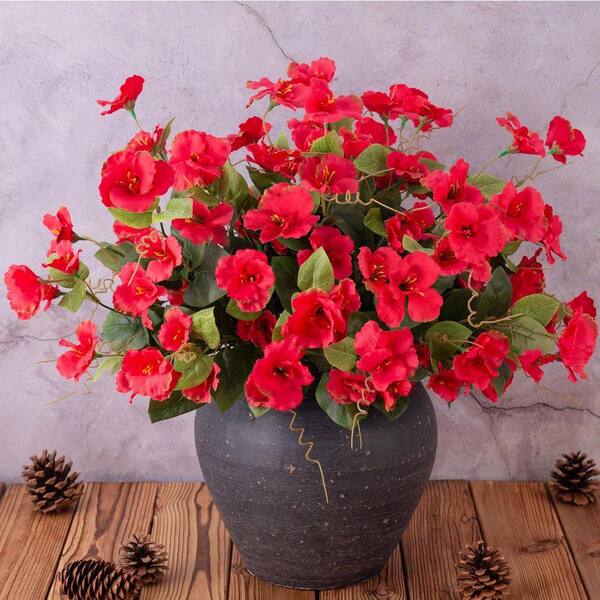16.3 in. Red Indoor/Outdoor Artificial Hibiscus CJCT54SZ2Y - The