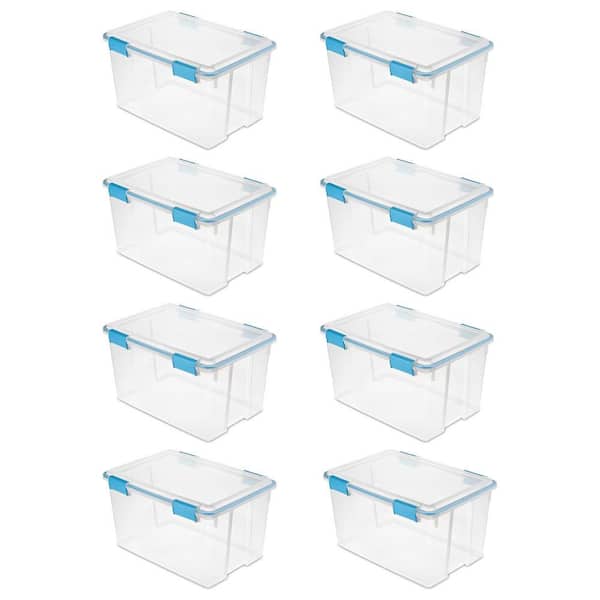 Sterilite 80 Quart Plastic Home Storage Gasket Box Container Clear (12 Pack)