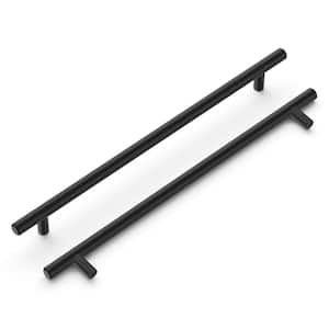 Bar Pulls Collection 10-1/16 in. (256 mm) Center-to-Center Matte Black Cabinet Door and Drawer Bar Pull