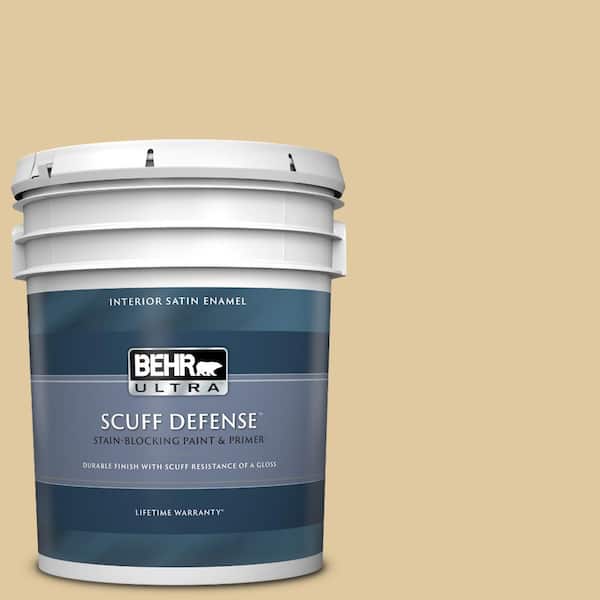 BEHR ULTRA 5 gal. #PPU7-19 Crepe Extra Durable Satin Enamel Interior Paint & Primer