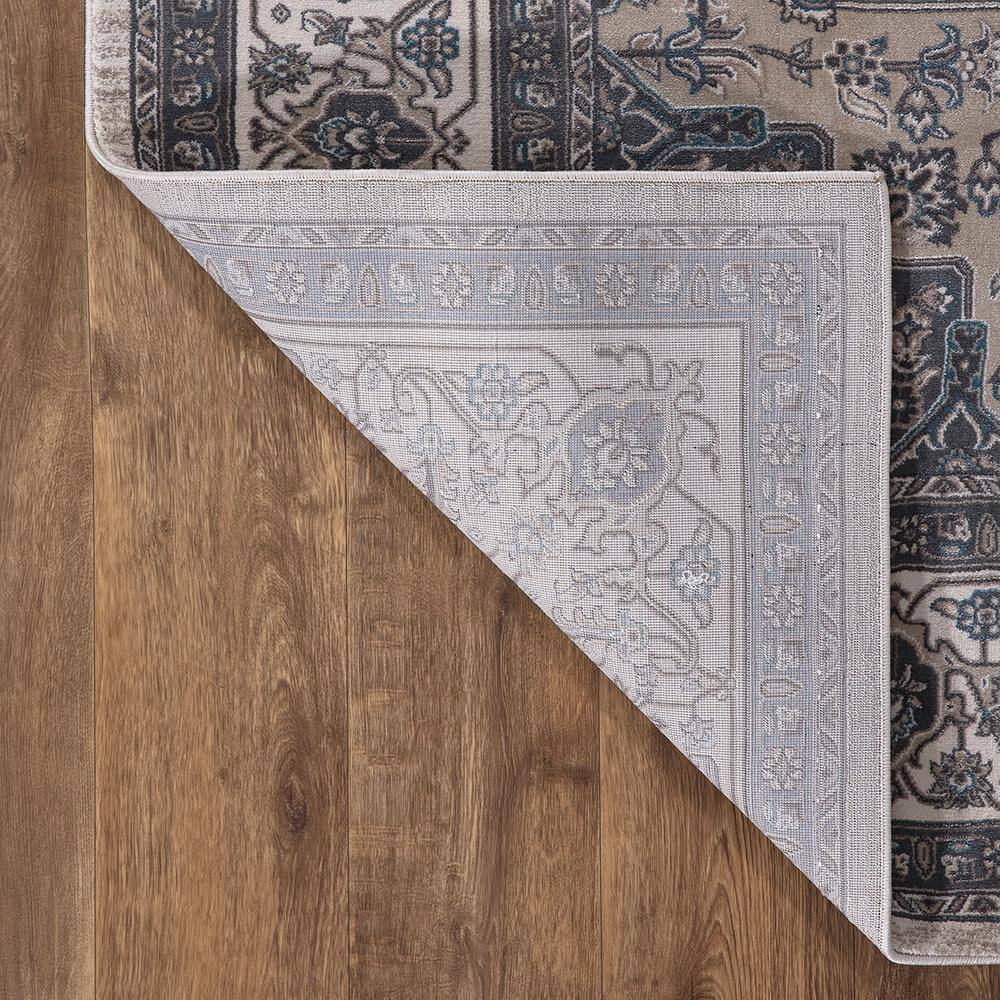 Angora Anthracite 7 ft. x 9 ft. Medallion Area Rug - thumbnail 7