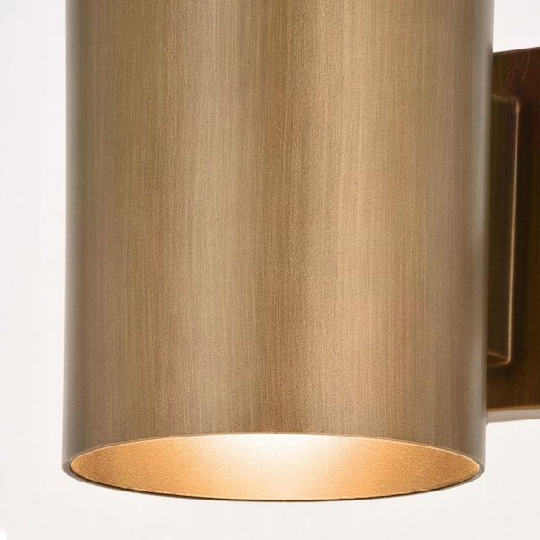 VAXCEL Chiasso 7.25 in. H Warm Brass Outdoor Mid Century Modern 1