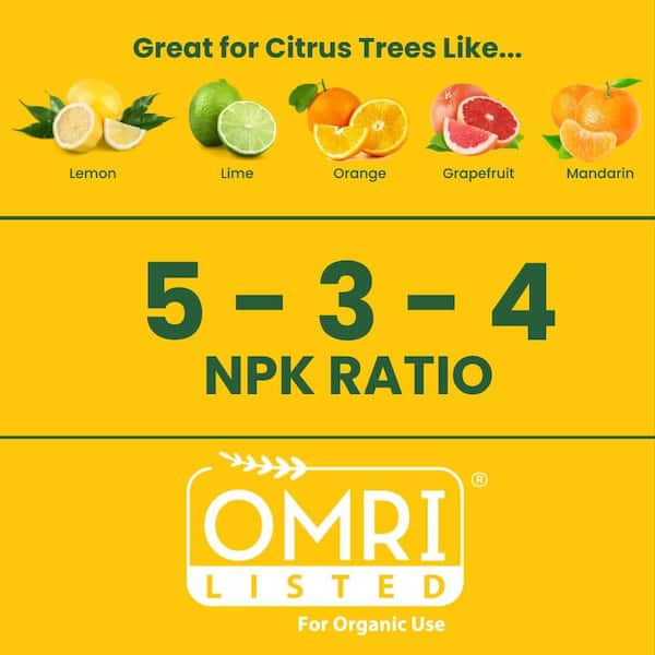 6 lb. Organic Citrus Dry Plant Food Fertilizer 5-3-4 (6-Pack)