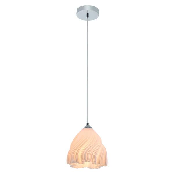 Tidoin Artistic 1-Light White Petal Chandelier