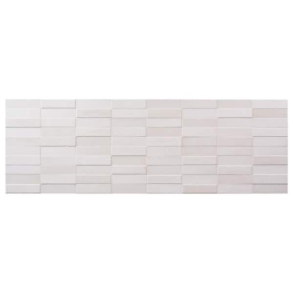 Tiling Linen Texture Ivy Hill Tile Mira Linen White 4 in. x 0.43 in. Textured Matte Ceramic ...