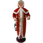 58 in. Dancing Mrs. Claus with Hooded Cloak and Faux Lantern, Standing Decor, Motion-Activated Christmas Animatronic