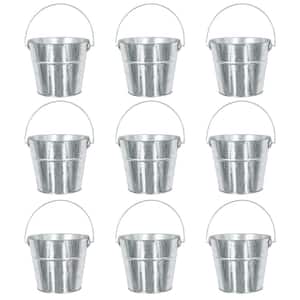 Project Craft Galvanized Metal Bucket for Indoor and Outdoor Crafts and Decor, 4 in. H x 5 in. W (Pack of 9)