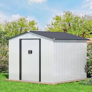 8.4 ft. W x 8.4 ft. D Outdoor Storage Metal Shed Garden Tool Steel Shed with Sliding Doors and Vents (70.56 sq. ft.)