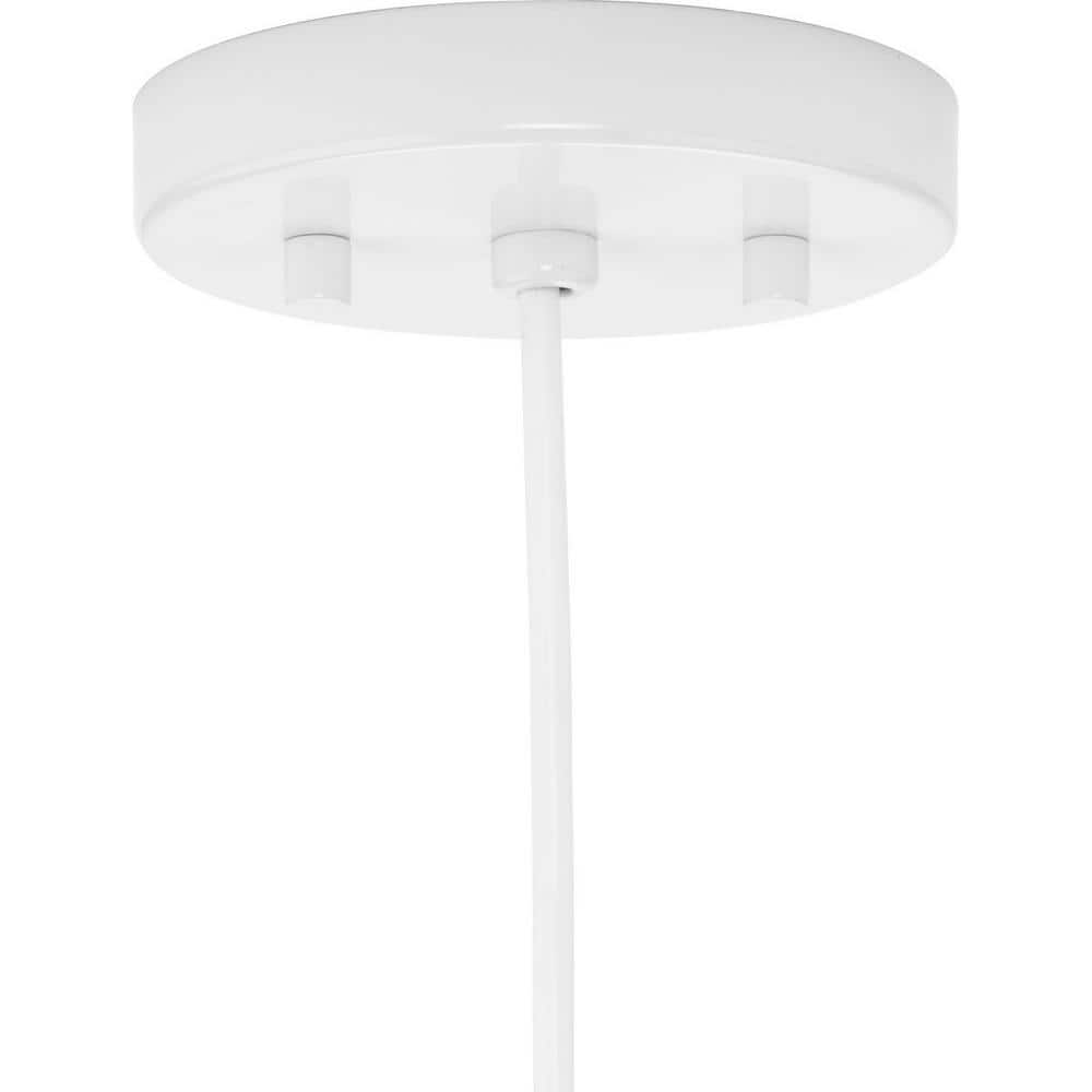 Perimeter 23.62" White Bowl Pendant with Brushed Nickel Finish