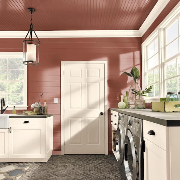 BEHR 6-1/2 in. x 6-1/2 in. #PPU2-02 Red Pepper Matte Interior Peel