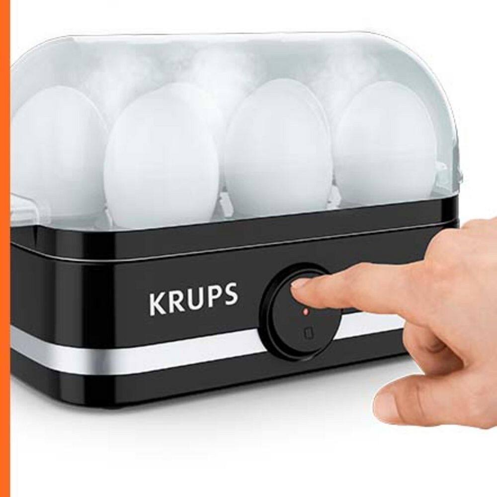 Krups Black Stainless Steel 6-Egg Electric Cooker with Accessories