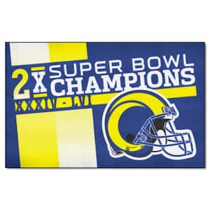 NFL - Los Angeles Rams Yellow Dynasty 5 ft. x 8 ft. UltiMat Area Rug
