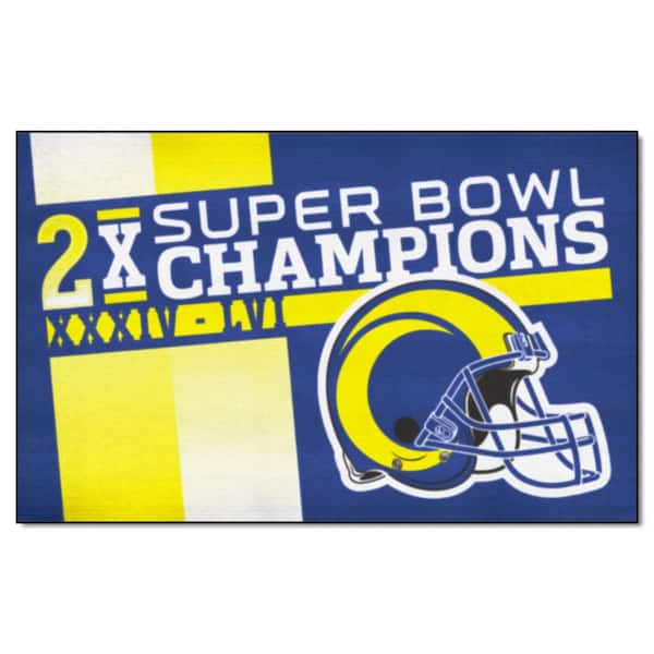 FANMATS NFL - Los Angeles Rams Yellow Dynasty 5 ft. x 8 ft. UltiMat Area Rug