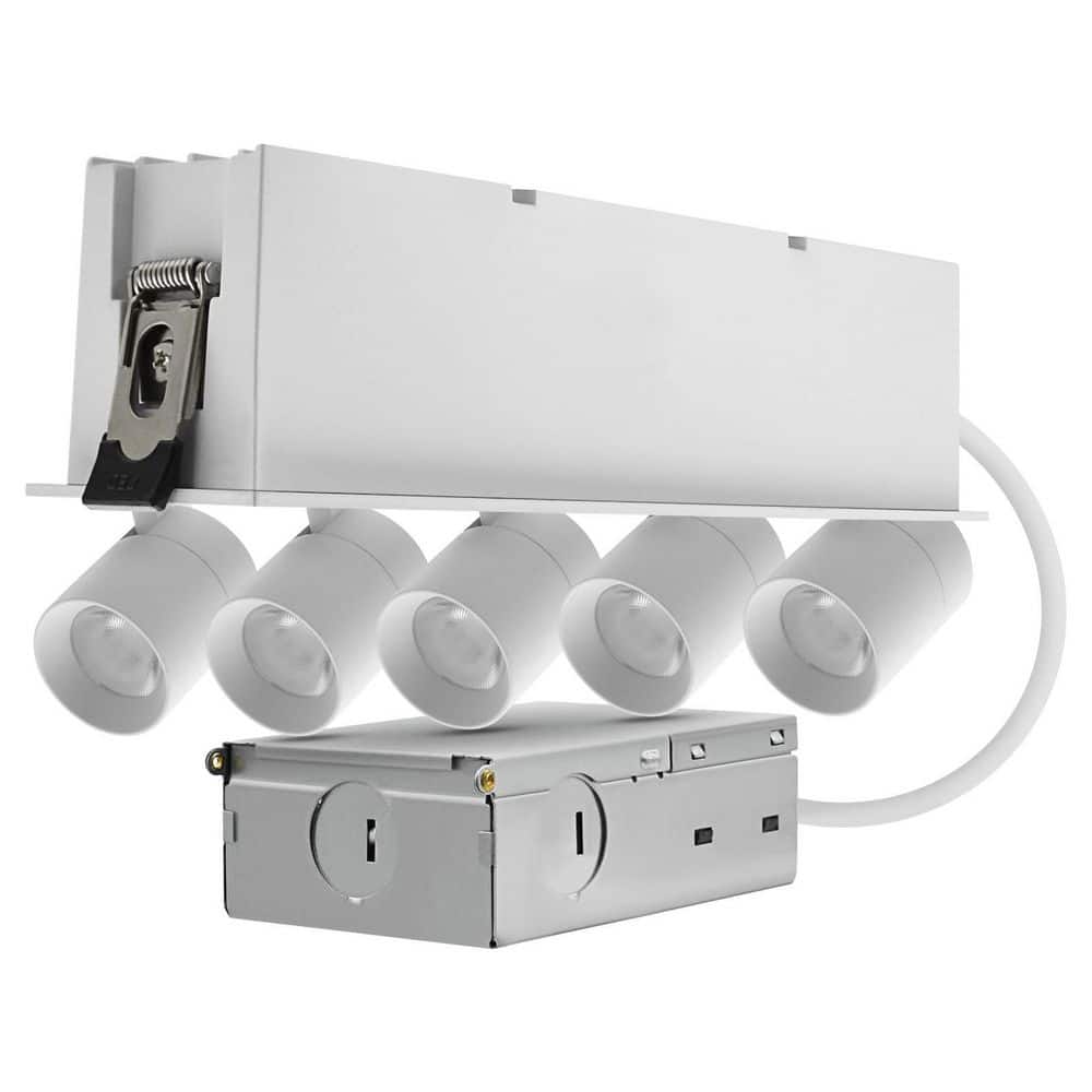 9 In. 5-Head Integrated LED Adjustable Recessed Light, 5CCT, CRI90, 15W, 1000LM, 355° & 80° Tilt, Dimmable, IC Rated ETL price history on PriceWatchPro