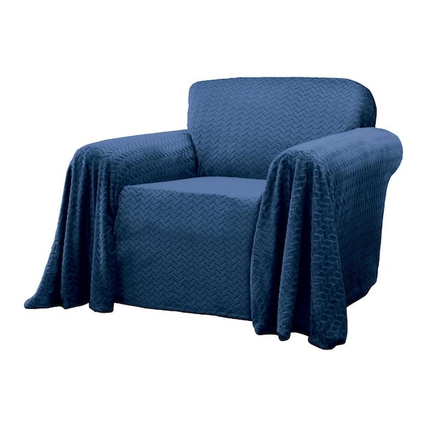 Innovative Textile Solutions Mason Blue Furniture Throw Chair Slipcover