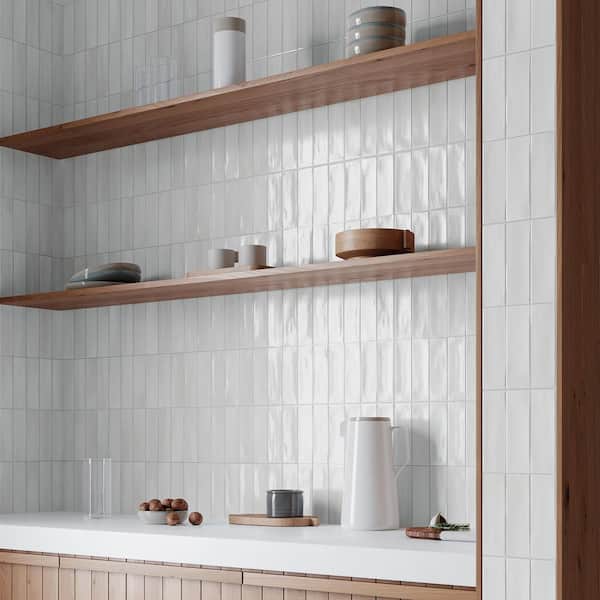 Spanish Allure Porcelain 12 in. x 24 in. x 9mm Wall Tile White-Sample
