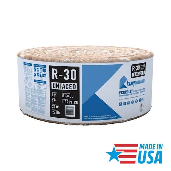 R-30 EcoRoll Unfaced Fiberglass Insulation Roll 15 in. x 22 ft. x 10 in.