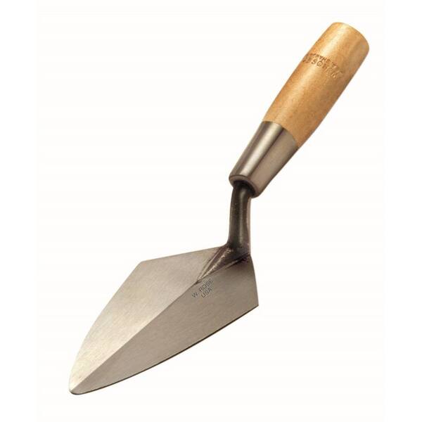 W.Rose 10-1/2 in. x 5-3/8 in. Carbon Steel Philadelphia Brick Trowel - Wood Handle