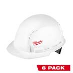 BOLT White Type 1 Class C Front Brim Vented Hard Hat with Small Logo (6-Pack)