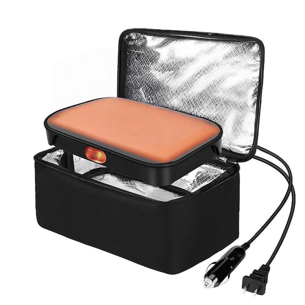 Portable Oven Food Warmer 100W, 12V/24V/110V Electric Lunch Box for Adults, Personal Microwave for Heating Meals